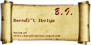 Bernát Ibolya névjegykártya