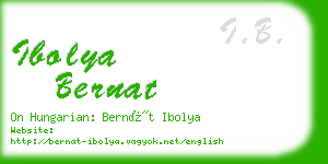 ibolya bernat business card